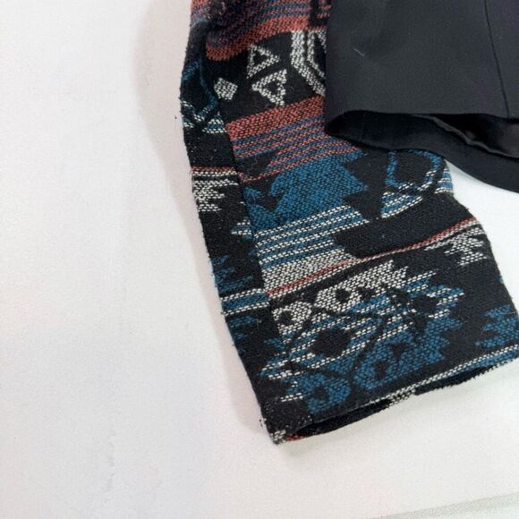 Daniel Rainn Moto Jacket Womens Small Aztec Black Full Zip Pockets Chevron boho - Picture 6 of 9